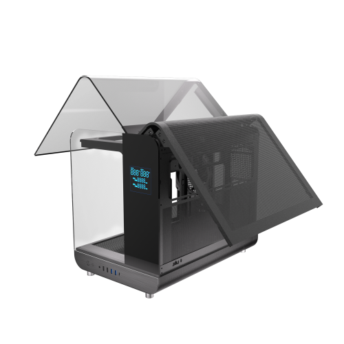 Powercool Aviator Black Micro ATX Gaming Case 3 x PWM Fans